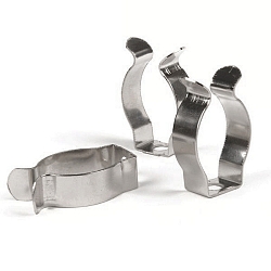 Montageclip (1 Stk.) f�r ISOLED T8 R�hren, Metall verchromt, zur Direktmontage an Wand und Decke