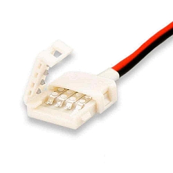 Clip-Kabelanschluss (max. 5A) f�r 2-pol. IP20 Flexstripes mit Breite 12mm, Pitch-Abstand >12mm