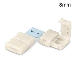 Clip-Eck-Verbinder (max. 5A) f�r 2-pol. IP20 Flexstripes mit Breite 8mm, Pitch-Abstand >12mm