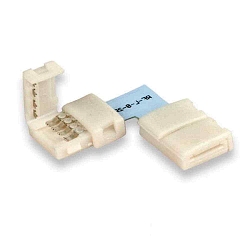 Clip-Eck-Verbinder (max. 5A) f�r 2-pol. IP20 Flexstripes mit Breite 10mm, Pitch-Abstand >12mm