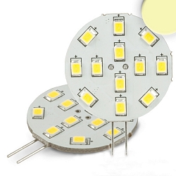 LED Stiftsockel-Platine 12SMD, Pin seitlich, 12V AC/DC, G4, 2W 3000K 220lm 120�, nicht dimmbar