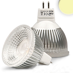LED Strahler GLAS-COB MR16 prismatisch, 12V AC/DC, GU5.3, 6W 2700K 470lm 70�, dimmbar