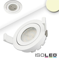 SMD LED Einbaustrahler prismatisch, IP40,  8.2cm, 8W 2700 650lm 120, schwenkbar, dimmbar, Wei