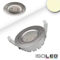 SMD LED Einbaustrahler prismatisch, IP40,  8.2cm, 8W 2700 650lm 120, schwenkbar, dimmbar, Silber