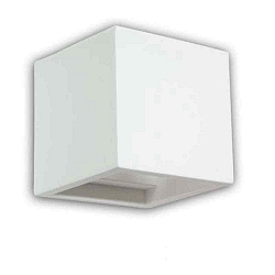 Gips-Wandleuchte G9, w�rfelf�rmig