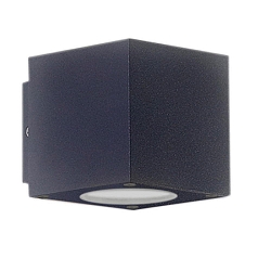 LED Au�enwandleuchte Up&Down, einzeln fokussierbar, 2x3W CREE, IP54, 3000K 290lm 15�-90�, Aluminium, Anthrazit