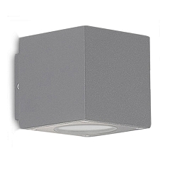 LED Au�enwandleuchte Up&Down, einzeln fokussierbar, 2x3W CREE, IP54, 3000K 290lm 15�-90�, Aluminium, Silber