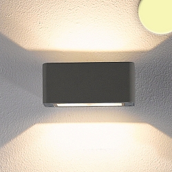 Outdoor LED wall luminaire Up&Down, angular, 4x3W CREE, IP54, 3000K 490lm 120�, aluminium, anthracite