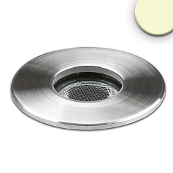 Recessed outdoor LED spot, IP67, 12V AC / DC, 2W CREE, 3000K 160lm 60�, inox steel / clear