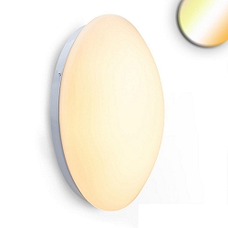 LED ceiling / wall luminaire, IP40, � 34cm, 18W, ColorSwitch 2700K|3000K|4000K, 1240lm 120�, opal