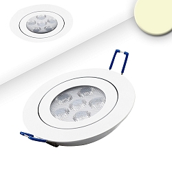LED Einbaustrahler prismatisch, ultraflach, � 11.4cm, 15W 2700K 1050lm 72�, schwenkbar, dimmbar, Wei�