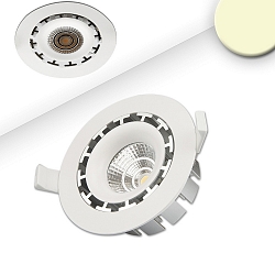 LED Einbaustrahler prismatisch, ultraflach, � 11.4cm, 15W 2800K 1200lm 45�, schwenkbar, dimmbar, wei�