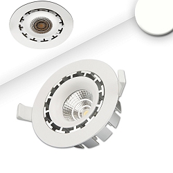 LED Einbaustrahler prismatisch, ultraflach, � 11.4cm, 15W 4000K 1300lm 45�, schwenkbar, dimmbar, wei�