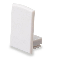 Accessory for SURF12 RAIL with COVER4, angular endcap, PVC, grey-white, EC16, ohne cable opening
