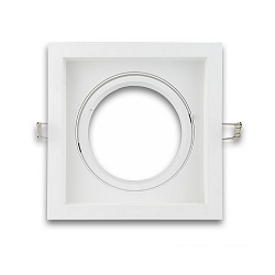recessed mounting frame AR111, angular, swivelling, incl. fastening ring, die-cast aluminium, 1-flame