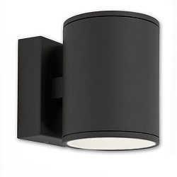 Au�enwandleuchte Up&Down, IP54, rund, 1x / 2x GX53, exkl. Leuchtmittel, Aluminium / Glas, anthrazit