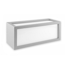 Outdoor wall luminaire BOX-II, IP54, E27, excl. lamps, aluminium / plastic, white