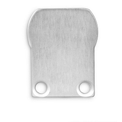 Accessory for roundprofil ROUND12 - endcap EC24 Alu, with TUNNEL (2 pc.), incl. screws