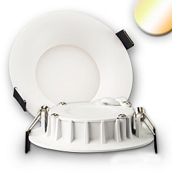 LED Downlight ultraflach, wei�dynamisch, IP42, � 10.2 cm, 8W ColorSwitch 2600|3100|4000K 460lm 110�, CRI >90, dimmbar