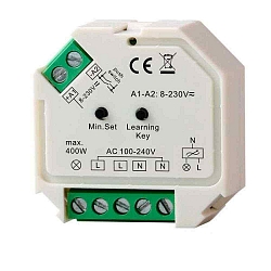 Sys-One Funk/Push Dimmer f�r dimmbare 230V LED Leuchtmittel/Trafos, 400VA