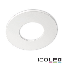 Aluminium cover for recessed spot Sys-68, round, matt white
