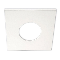 Aluminium cover for recessed spot Sys-68, angular, matt white