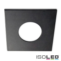 Aluminium cover for recessed spot Sys-68, angular, matt black