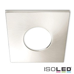 Aluminium cover for recessed spot Sys-68, angular, brushed nickel