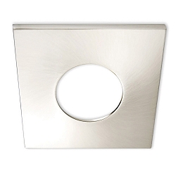 Aluminium cover for recessed spot Sys-68, angular, brushed nickel