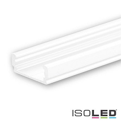 LED surface mount profile SURF12 FLAT, aluminium, 200cm, white RAL 9010