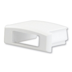 Zubeh�r f�r Profil SURF12 FLAT - Endkappe (1 Stk.), EC2W, wei�, mit Kabeldurchf�hrung