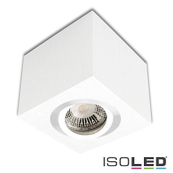 Ceiling luminaire for GU10 / MR16, angular, IP20, swivelling, excl. socket, excl. lamps, white
