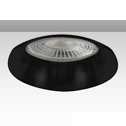 recessed mounting frame SLIM ROUND for GU10 / MR16, � 6.9cm, excl. socket, excl. lamps, aluminium, black