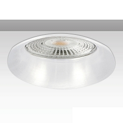 recessed mounting frame SLIM ROUND for GU10 / MR16, � 6.9cm, excl. socket, excl. lamps, aluminium, white