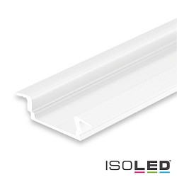 LED recessed / surface mount profile DIVE12 FLAT, aluminium, 200cm, white RAL 9010