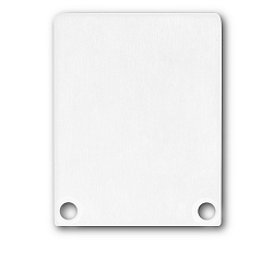 Zubeh�r f�r SURF24 / DIVE24 FLAT mit COVER12 - Aluminium-Endkappe EC45 (2 Stk.), inkl. Schrauben, Wei� RAL 9010