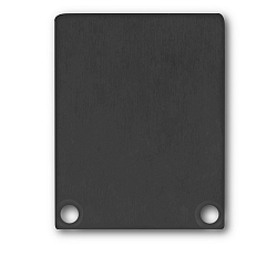 Zubeh�r f�r SURF24 / DIVE24 FLAT mit COVER12 - Aluminium-Endkappe EC45 (2 Stk.), inkl. Schrauben, Schwarz RAL 9005