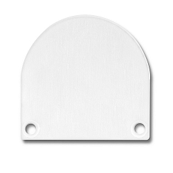 Zubeh�r f�r SURF24 / DIVE24 FLAT mit COVER13 - Aluminium-Endkappe EC46 (2 Stk.), inkl. Schrauben, Wei� RAL 9010
