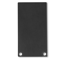 Zubeh�r f�r SURF24 / DIVE24 mit COVER12 - Aluminium-Endkappe EC49 (2 Stk.), inkl. Schrauben, Schwarz RAL 9005