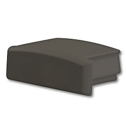 Zubeh�r f�r Profil SURF12 FLAT - Endkappe (1 Stk.), EC1B, schwarz, geschlossen