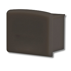 Zubeh�r f�r Profil SURF12 BORDERLESS mit COVER3 - Endkappe (1 Stk.), PVC, EC10B, schwarz, geschlossen