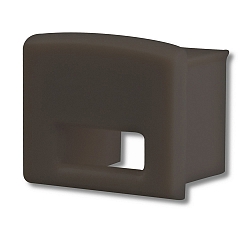 Zubeh�r f�r Profil SURF12 BORDERLESS mit COVER3 - Endkappe (1 Stk.), PVC, EC11B, schwarz, mit Kabeldurchf�hrung