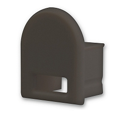 Zubeh�r f�r Profil SURF12 BORDERLESS mit COVER5 - Endkappe (1 Stk.), PVC, EC14B, schwarz, mit Kabeldurchf�hrung