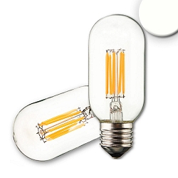 LED Filament R�hrenform T45, E27, 8W 4000K 900lm 360�, dimmbar, klar