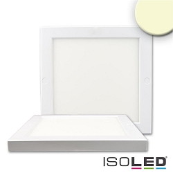 Outdoor LED ceiling luminaire SLIM 18MM, IP52, 22 x 22cm, transformer integrated, white / diffuse, 18W 3000K 1350lm 120