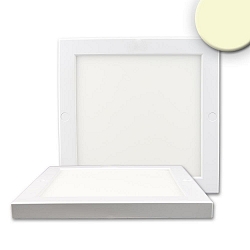 Outdoor LED ceiling luminaire SLIM 18MM, IP52, 22 x 22cm, transformer integrated, white / diffuse, 18W 3000K 1350lm 120�