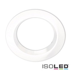 Round aluminium cover for recessed spot Sys-90, set back, white