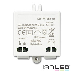 LED Trafo 12V/DC, 0-10W, SELV