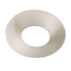 Cover Aluminium RUND f�r Einbaustrahler Sys-68 mit angeschr�gter Kante, Nickel geb�rstet