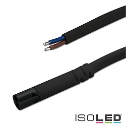 Mini-Plug Anschlusskabel Male, 100cm, 2x0.75, IP54, max. 48V, Schwarz